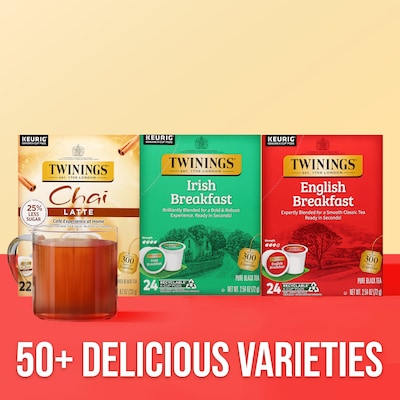 Twinings Irish Breakfast Black Tea, Keurig® K-Cup® Pods, 24/Box (TNA87303)