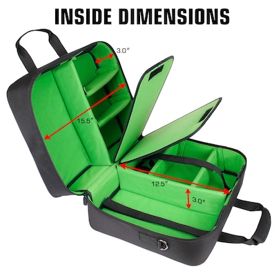 USA Gear S Series Travel Console Case for Xbox Series X or S, Green (GRSLS23100GNWS)