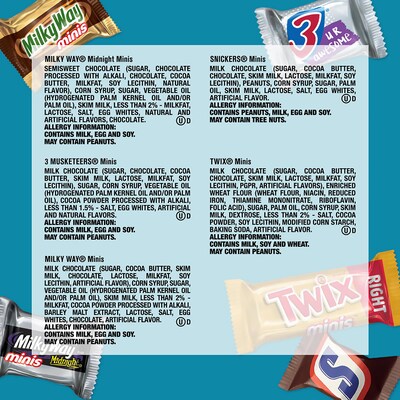 MARS Chocolate Favorites Minis Size Candy Bars Assorted Variety Mix Bag, 62.6 oz, 205 Pieces (220-00016)