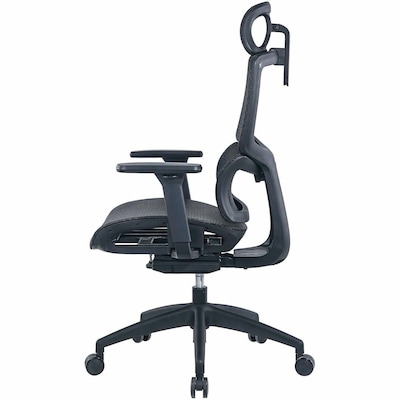 Lorell Ripley Ergonomic Mesh Swivel Executive Chair, Black (LLR63200)