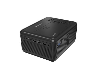 Emerson Home Theater Portable LCD Projector with Built-In TV Tuner & DVD Player and Projector Screen, Black (EVP-2504)