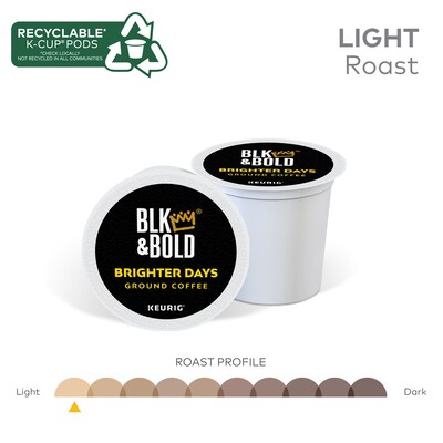 BLK & Bold Brighter Days Coffee Keurig K-Cup Pod, Light Roast, 20/Box (5000372406)