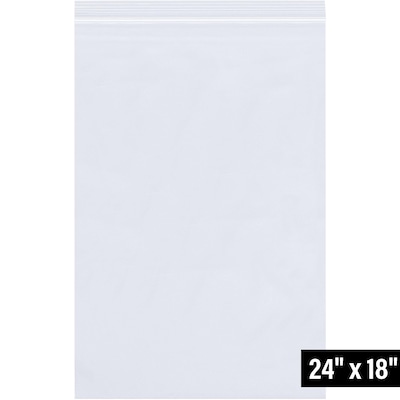 18 x 24 Reclosable Poly Bag, 2 Mil, Clear, 500/Carton (PB3687)