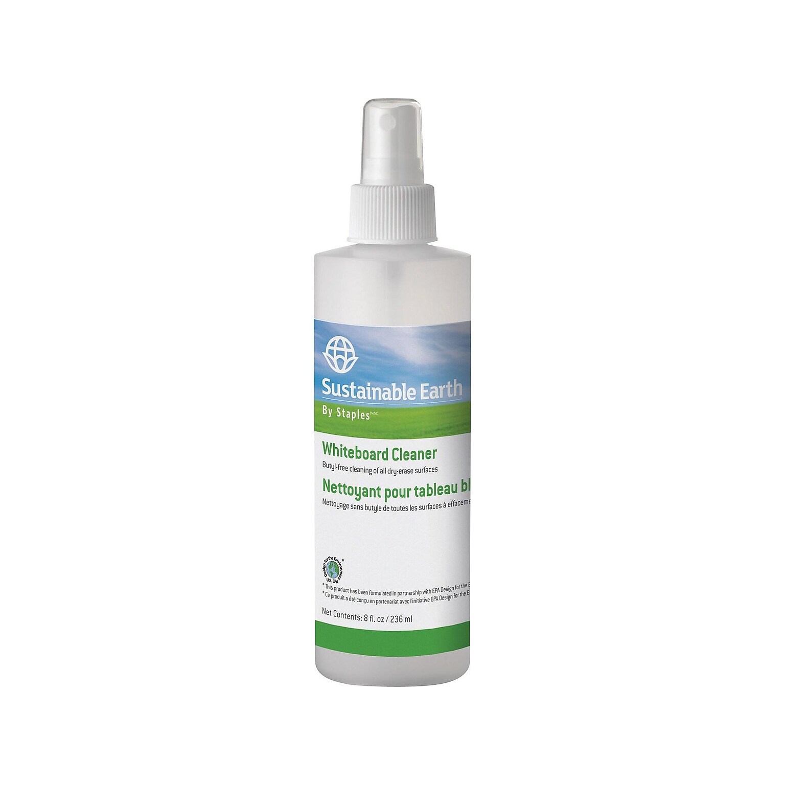 STAPLES Sustainable Earth 887114 by Multi Whiteboard Cleaner 8 Oz.