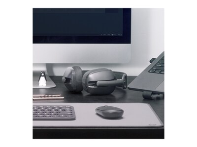 Logitech Zone Vibe 125 Noise Canceling Bluetooth Stereo Over-the-Ear Headset, USB, MS Certified (981-001156)