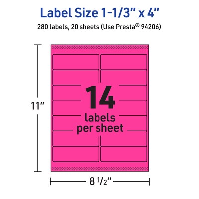 Avery Hemp Square Laser/Inkjet Multipurpose Labels, 2-3/4" x 2-3/4", Off-White (480/Box)