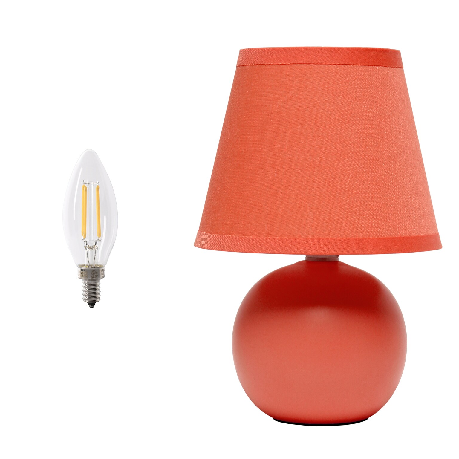 Simple Designs 8.66 LED Table Lamp, Orange (LT2008-ORG-LB)