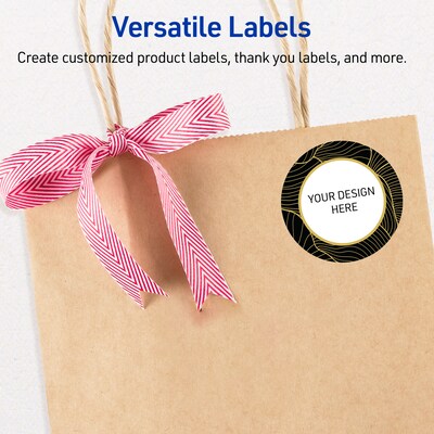 Avery Laser/Inkjet Circle Multipurpose Labels, 2" Dia., White, 120/Pack (S00-ETJ)
