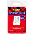 Scotch Self Sealing Laminating Pouches, Business Card, 9.5 Mil, 25/Pack (LS851G)