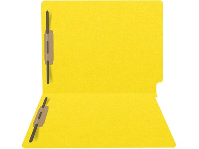 Medical Arts Press Heavy-Duty End Tab File Folder, Straight Cut, Letter-Size, Yellow, 40/Box (S-09459-YLW)