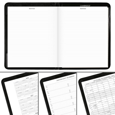 2027 AT-A-GLANCE Executive 9" x 11" Monthly Planner, Faux Leather Cover, Black (70-290-05-27)