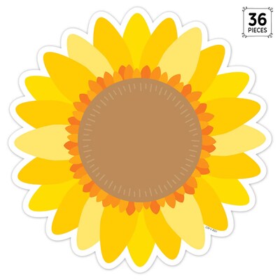 Creative Teaching Press Sunflower Designer Cut-Outs, 36/Pack, 3 Packs/Bundle (CTP10594-3)