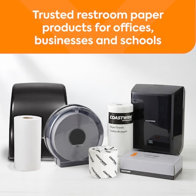 Coastwide Professional Toilet Paper, 1-ply, White, 1000 Sheets/Roll, 96 Rolls/Carton