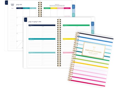 2023-2024 AT-A-GLANCE by Emily Ley Happy Stripe 6"x8.5" Academic Weekly/Monthly Planner (EL10-200A-24)