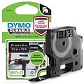 DYMO D1 Durable 1978365 Label Maker Tape, 1/2 x 10, White on Black (1978365)