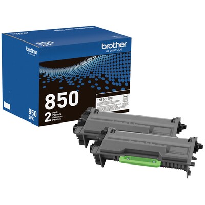 Brother TN-850 Black Toner High Yield Cartridge, 2/Pack (TN8502PK)
