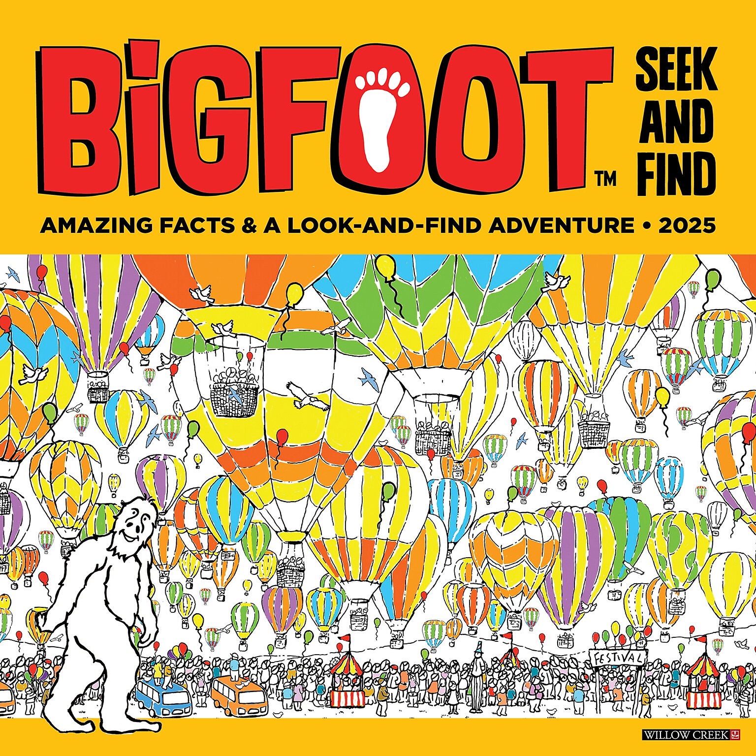2025 Willow Creek Bigfoot Seek & Find 12 x 12 Monthly Wall Calendar (41796)