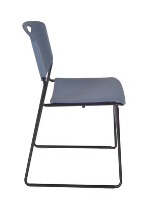 Regency 48" Square Laminate Cherry Table with 4 Zeng Stack Chairs, Blue (TB4848CH44BE)