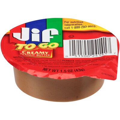 Jif To Go Creamy Peanut Butter, 36/Carton (SMU5150024114WF)