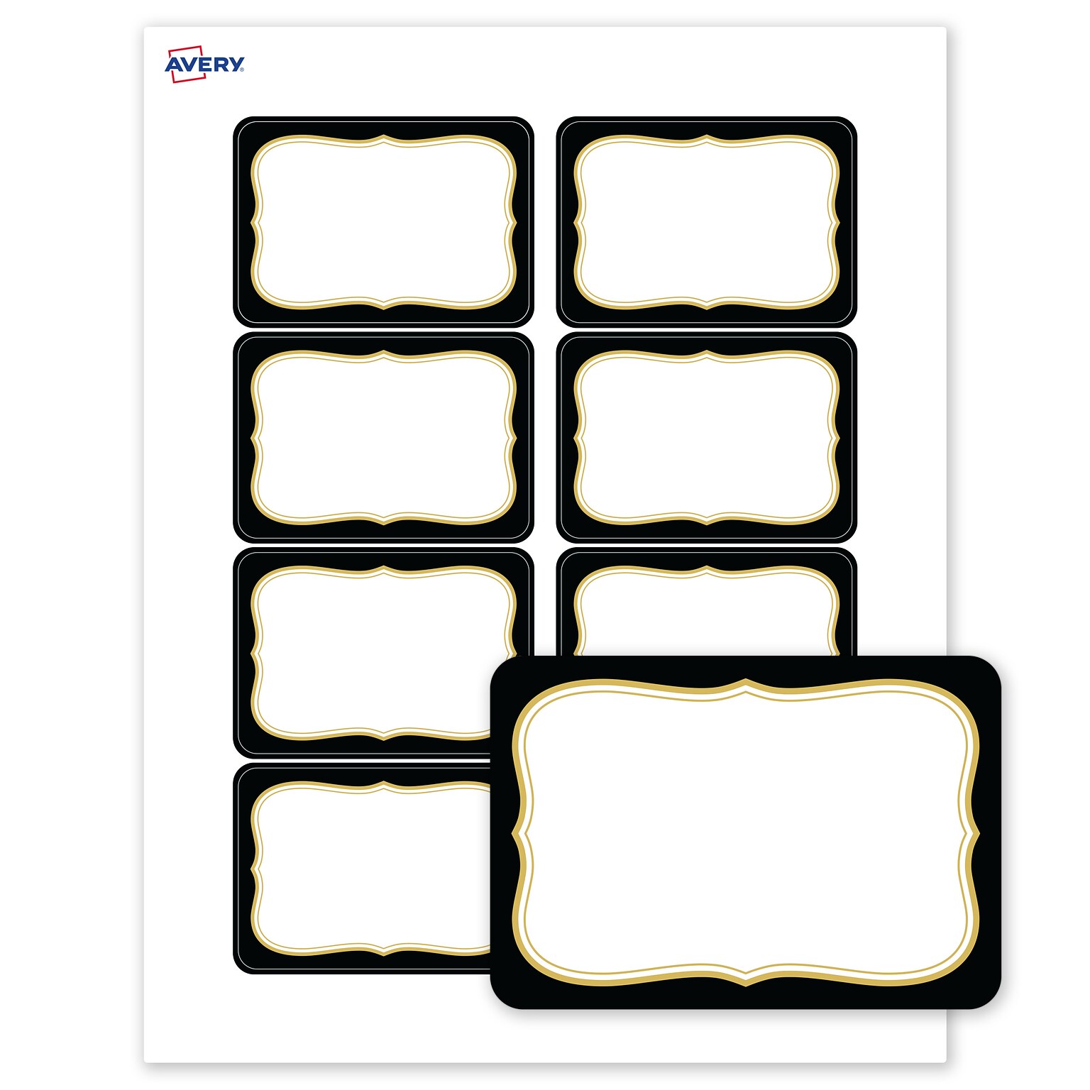 Avery Rectangle Laser/Inkjet Multipurpose Labels, 2-1/3 x 3-3/8, White, 80/Pack (19479370888)