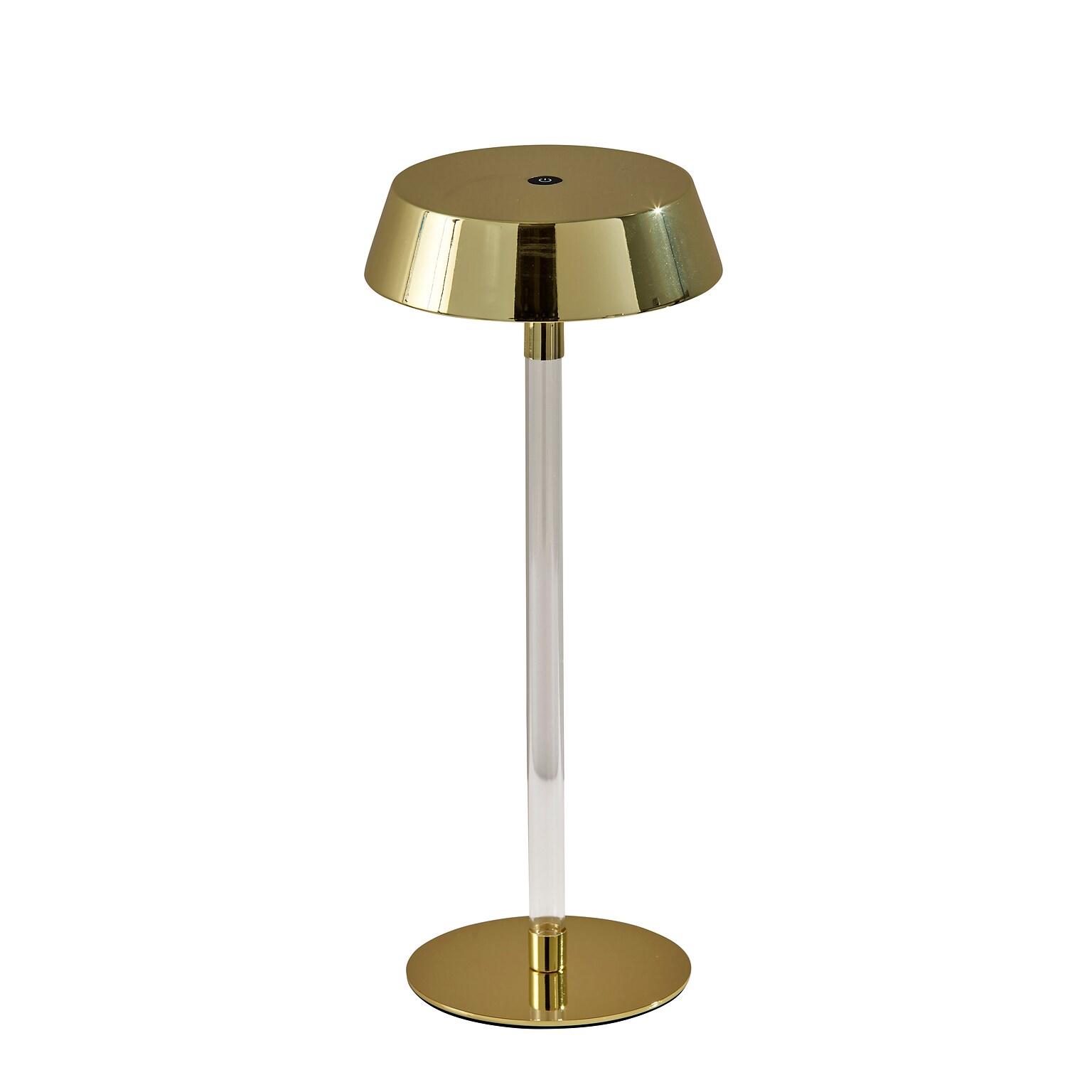 Adesso Orla 14.5 LED Table Lamp, Shiny Gold/Clear Acrylic (4100-04)