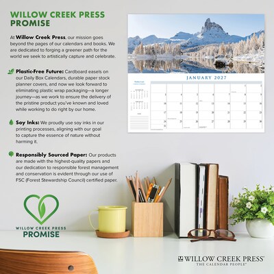 2027 Willow Creek Italy 15" x 6.5" Monthly Wall Calendar, Assorted Colors (64511)
