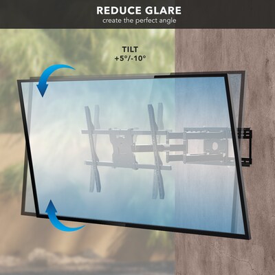 Mount-It! The Beast Full Motion Weatherproof TV Wall Mount, Fits 60" to 110" TVs, Holds 275 lbs., Black (MI-400)