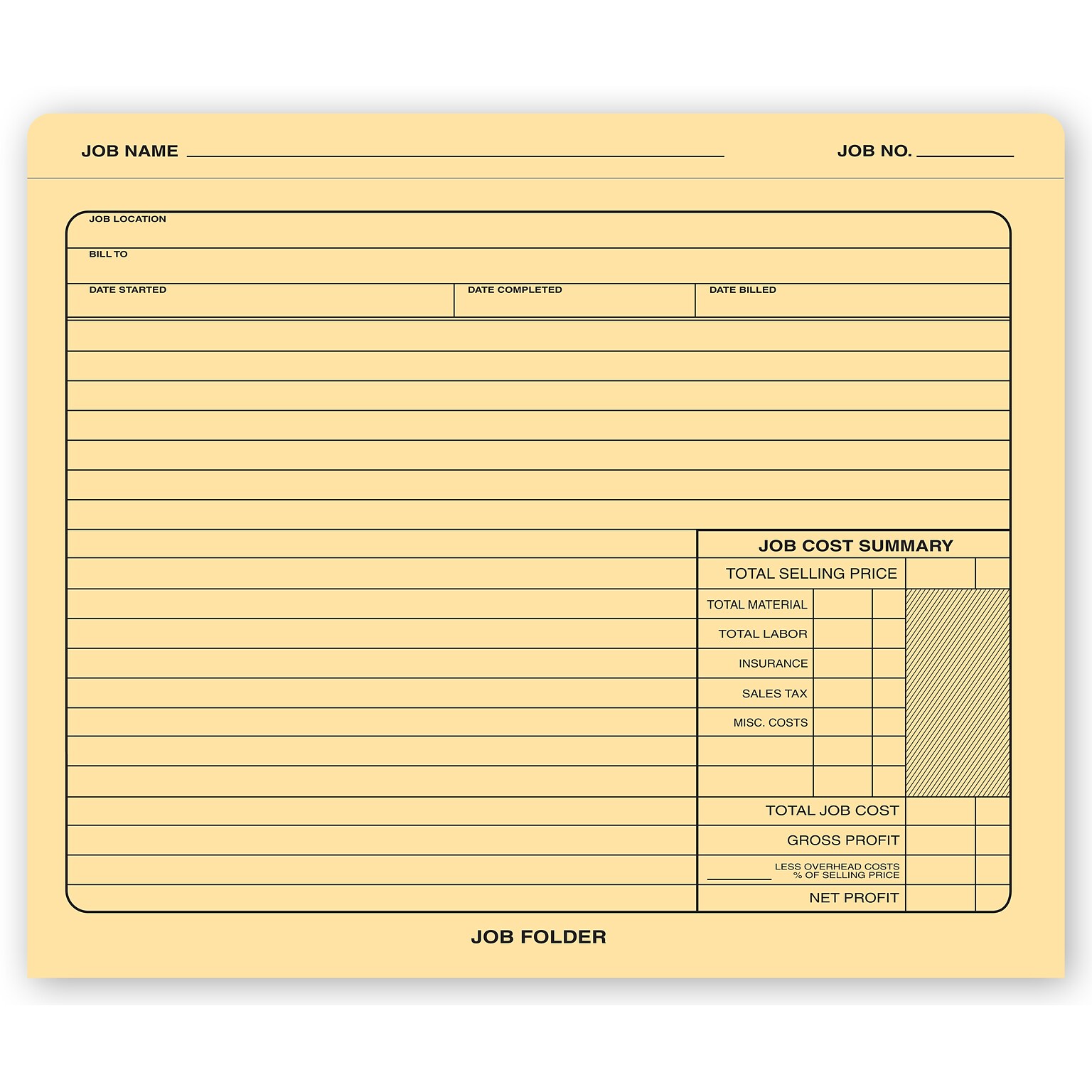 Job Folder, 10 x 12, 50 per pack