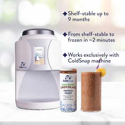 ColdSnap Chocolate Protein Shake Mix, Single Serve Pods, Dairy Free, 12 Pods/Pack, COLDSNAP MACHINE REQUIRED (100620)