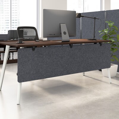 Bush Business Furniture Fabric Privacy Panel, 17.5"H x 70"W, Cool Charcoal (PSP170CL-03)