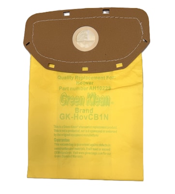 Green Klean AH10232 Vacuum Bag, Yellow, 10/Pack (GK-HOVCB1N)