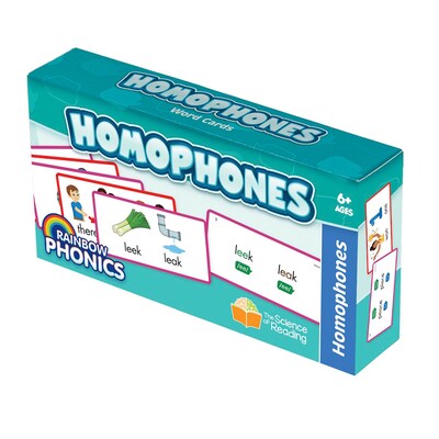 Junior Learning Rainbow Phonics Homophones Cards (JRLRP110)