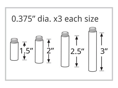 Azar Round Risers, Clear, 4-Piece Set (515307)