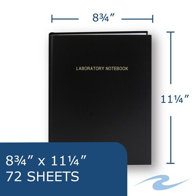 Roaring Spring Paper Products Professional Notebooks, 8.75 x 11.25, Graph Ruled, 72 Sheets, Black