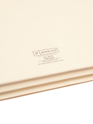 Smead Recycled Reinforced File Pocket, 1 3/4" Expansion, Legal Size, Manila, 25/Box (76114)