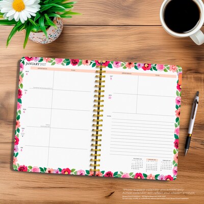 2027 BrownTrout Floral Inspirational 6.5" x 7.8" Calendar Year Weekly Standard Planner, Multicolor (9798330713042)