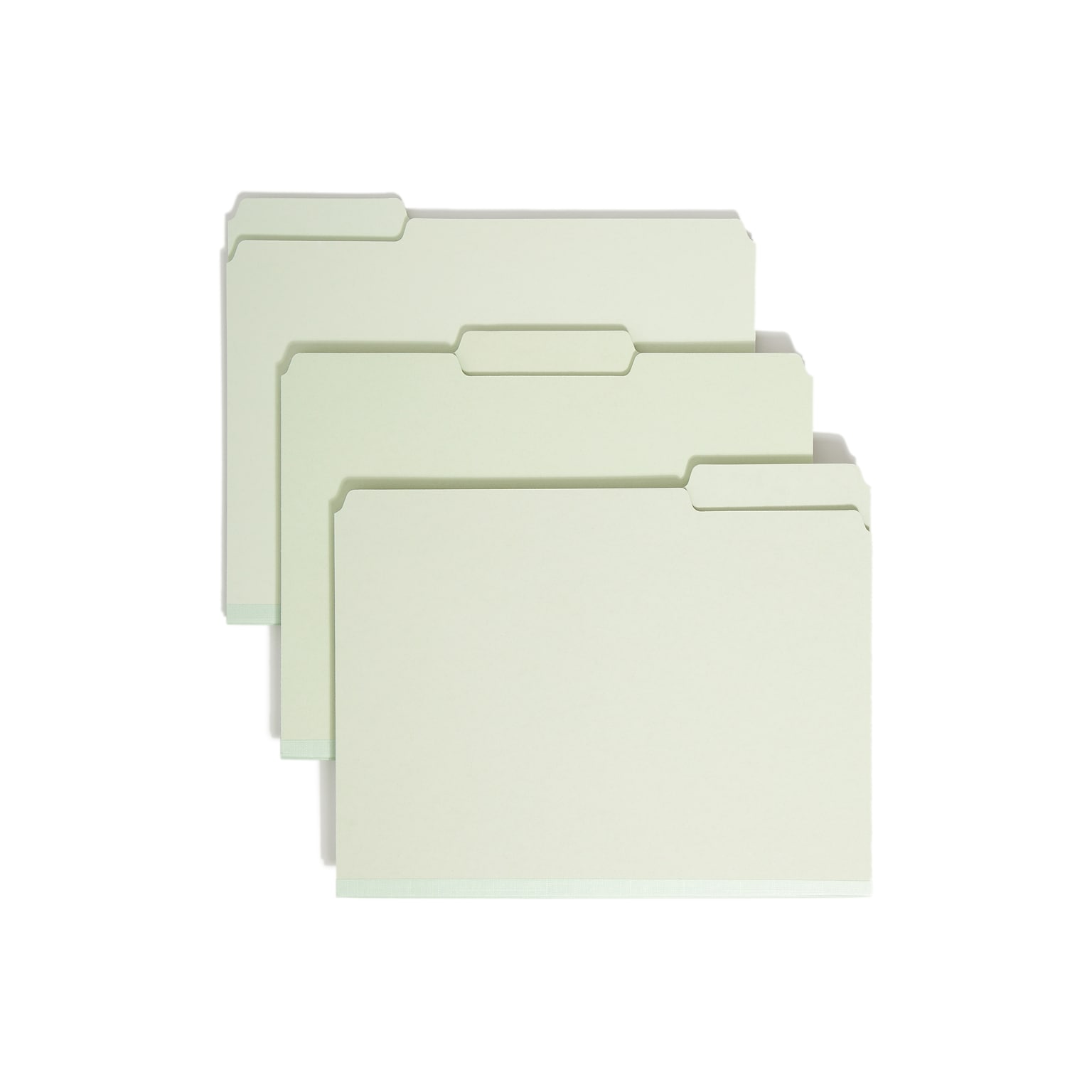 Smead Pressboard File Folder, 1/3-Cut Tab, 2 Expansion, Letter Size, Gray/Green, 25/Box (13234)