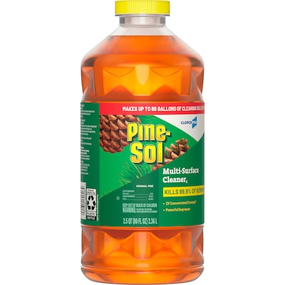 Pine-Sol Multi-Surface Cleaner Degreaser, Original Pine Scent, 80 fl. oz., 3/Carton (60606)