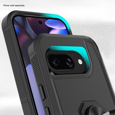 SaharaCase Raider Series Phone Case for Google Pixel 9a, Shock Absorbing, Scorpion Black (CP00793)