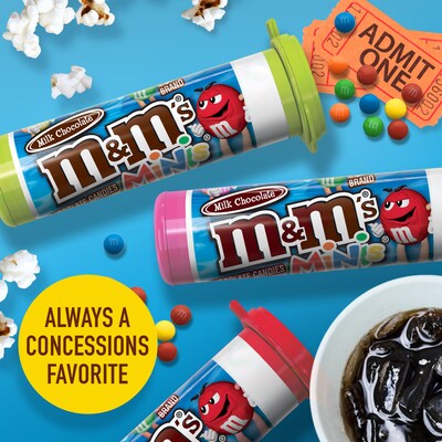 M&M's Milk Chocolate Minis Candy, 1.08-Ounce Tubes (Pack of 24)