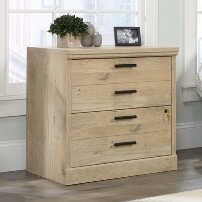 Sauder Aspen Post 2-Drawer Lateral File Cabinet, Letter/Legal Size, Lockable, 30"H x 31"W x 19"D, Prime Oak (427013)