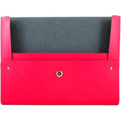 JAM Paper Leather Portfolio Case with Snap Closure, Pink, 12/Carton (2233320839B)