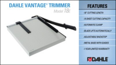 Dahle Vantage 18 Guillotine Paper Cutter, Gray (18e)