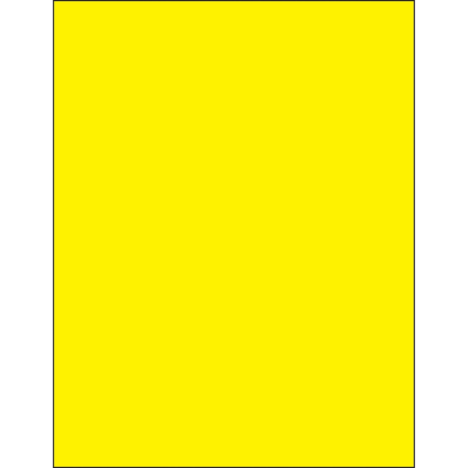 Tape Logic Laser Address Labels, 8 1/2 x 11, Fluorescent Yellow, 100/Carton (LL185YE)