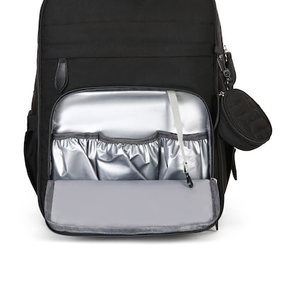 DUKAP Baby Pro Expandable Diaper Backpack, Large, Black (BDKBAB17BLK)