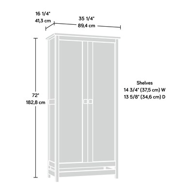 Sauder Cannery Bridge 72"H Storage Cabinet with 6 Shelves, Sindoori Mango (424190)
