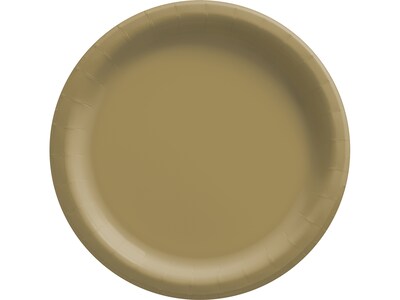 Amscan 6.75 Paper Plate, Gold, 50 Plates/Pack, 4 Packs/Set (640011.19)