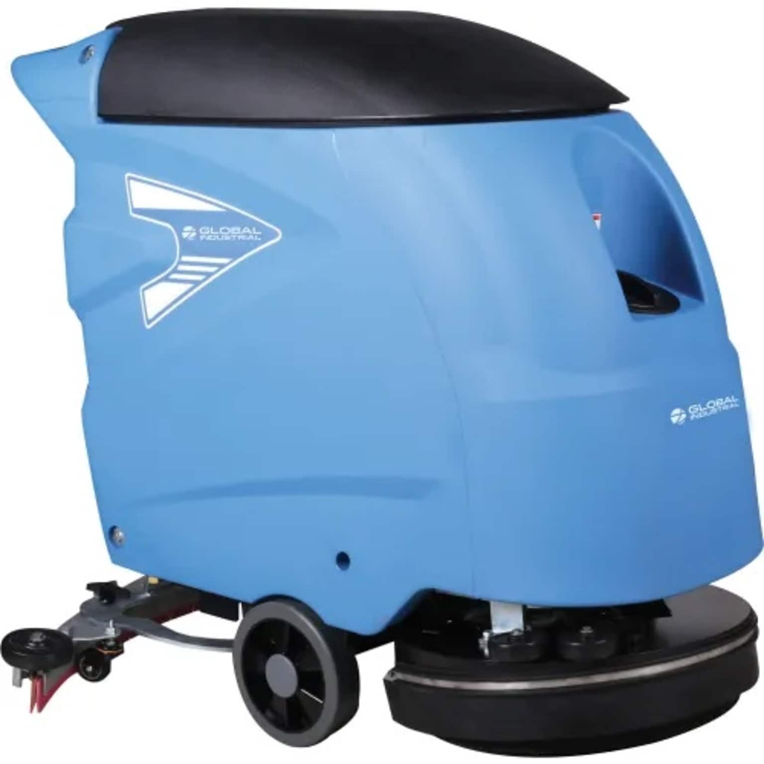 Global Industrial Auto Walk-Behind Floor Scrubber, 18 Cleaning Path (641263)
