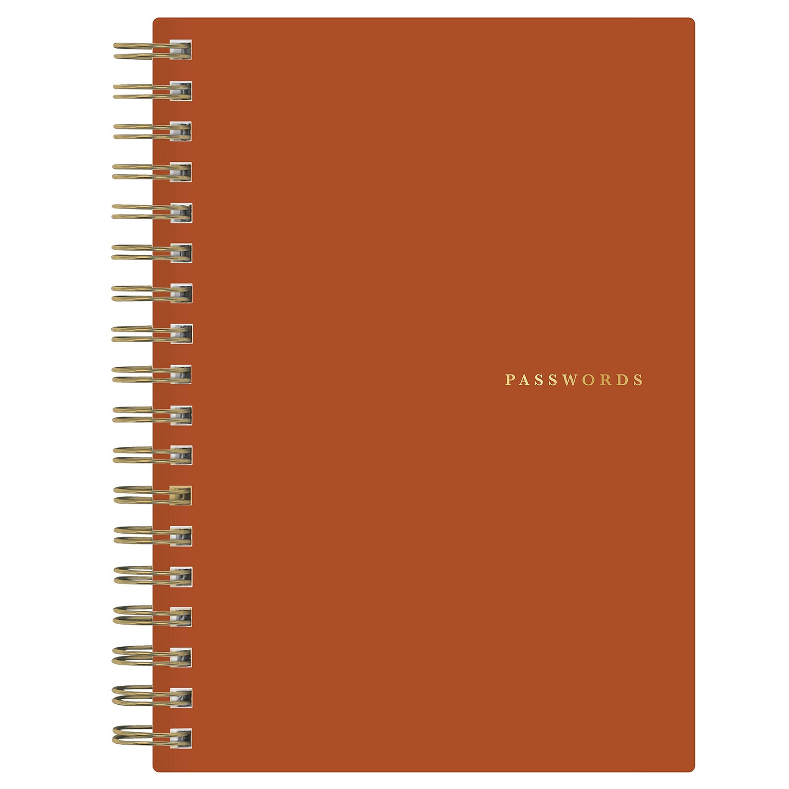 Blue Sky Bespoke Passwords Composition Notebook, 4 x 6 , Terracotta Orange (158226)