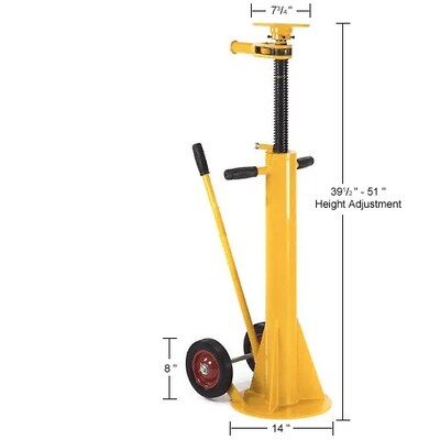 Global Industrial Standard Duty Trailer Stabilizing Jack Stand, 100,000 Lb Static Capacity (132050)